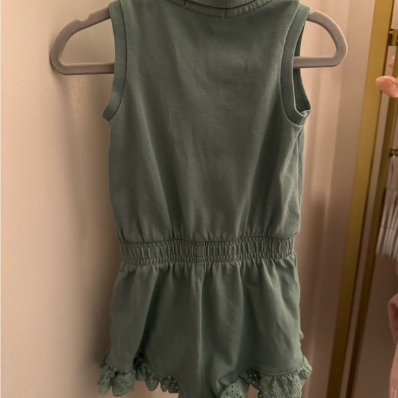 Ralph Lauren Baby Girl Eyelet Stretch Mesh Polo Romper Size 6 Months - Picture 5 of 5